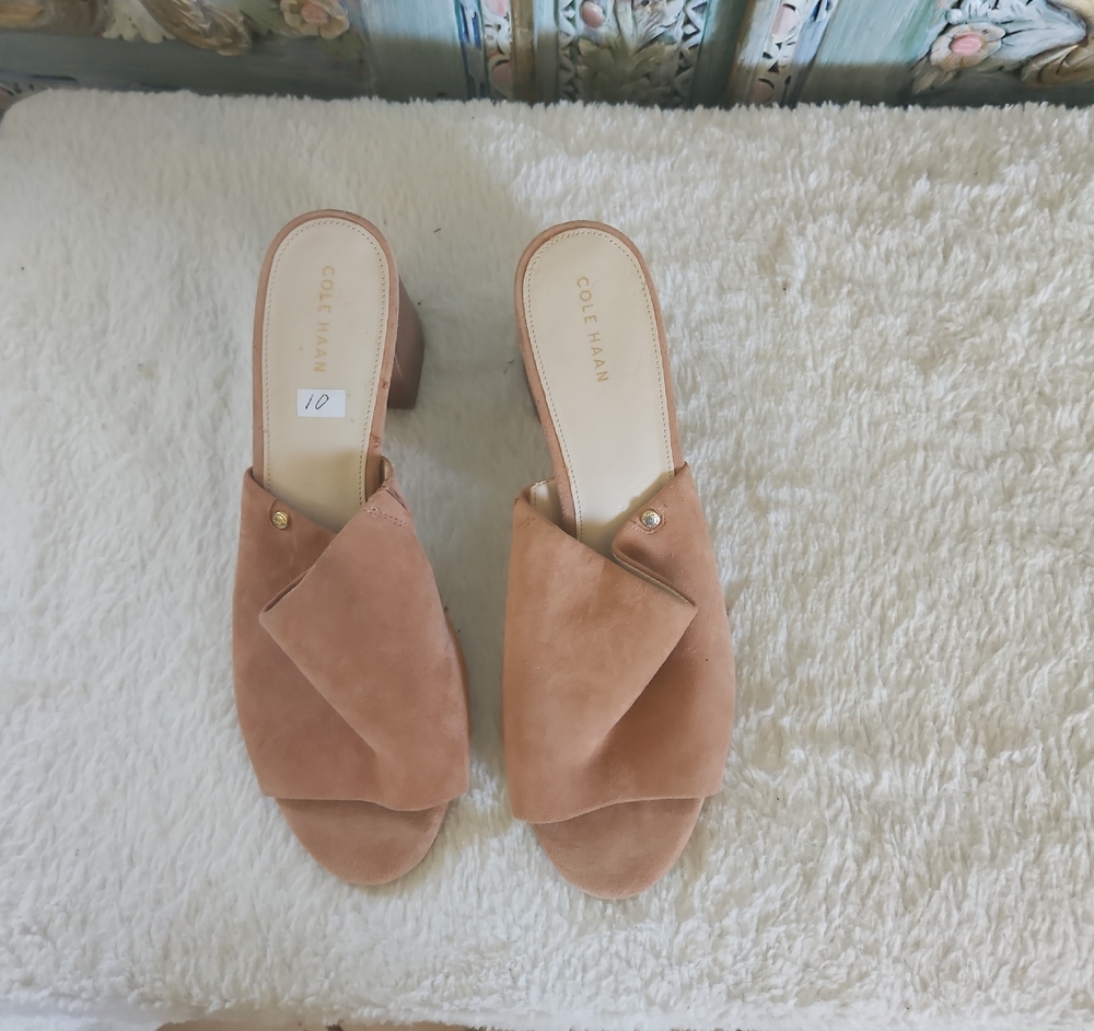 Cole Haan Women's Brown Suede Mules